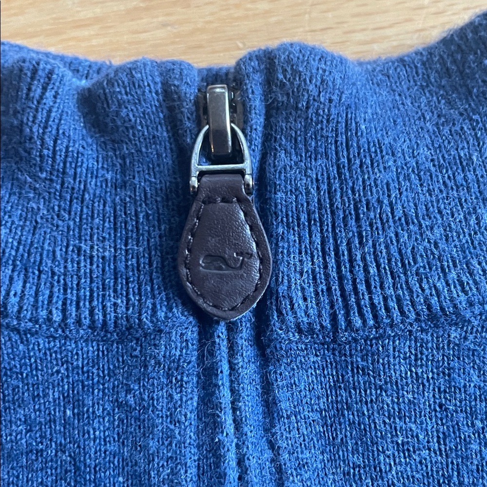 Vineyard Vines Kids Blue Half-Zip Sweater - Picture 4 of 5